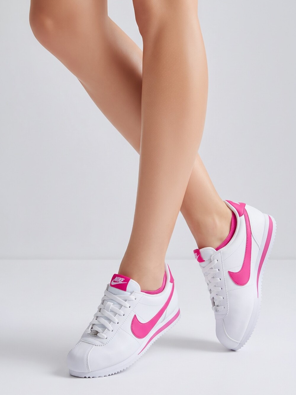 Girls Nike Cortez - Girls' Grade School Running Shoes Prime Pink/White